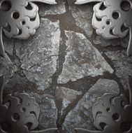 metal and stone background N91