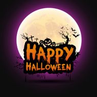 Happy Halloween message design background N4