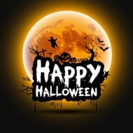 Happy Halloween message design background N6