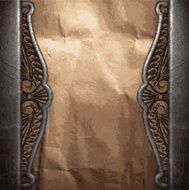 metal and paper background N95