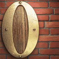 gold on brick background N2