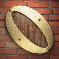 gold on brick background N3