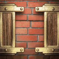 gold on brick background N5
