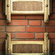 gold on brick background N6