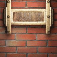 gold on brick background N8