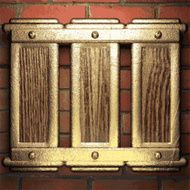 gold on brick background N10