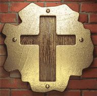 gold on brick background N14
