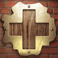 gold on brick background N15