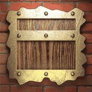 gold on brick background N16