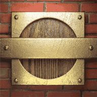 gold on brick background N28