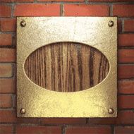 gold on brick background N30
