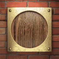 gold on brick background N31