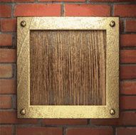 gold on brick background N32
