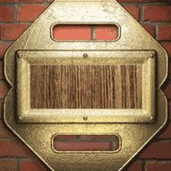 gold on brick background N35