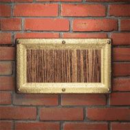 gold on brick background N37
