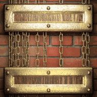 gold on brick background N50