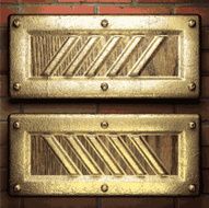 gold on brick background N57