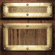 gold on brick background N60