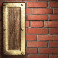 gold on brick background N61