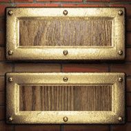 gold on brick background N63