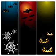 Happy Halloween day banner set design