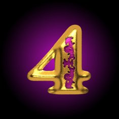 vector golden letter 4