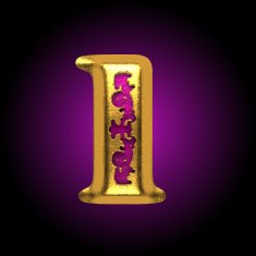 vector golden letter 1