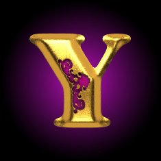 vector golden letter y