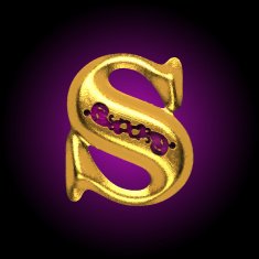 vector golden letter s