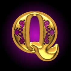 vector golden letter q
