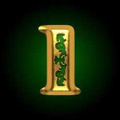 vector golden letter 1 N2