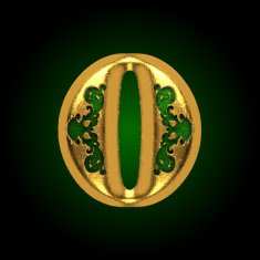 vector golden letter 0 N2