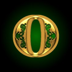 vector golden letter o N2
