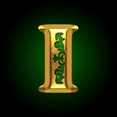 vector golden letter i