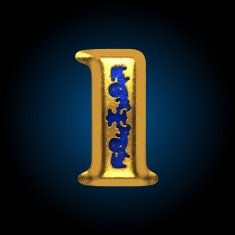 vector golden letter 1 N3