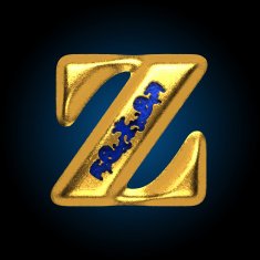 vector golden letter z N3