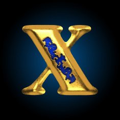 vector golden letter x N3