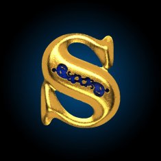 vector golden letter s N2