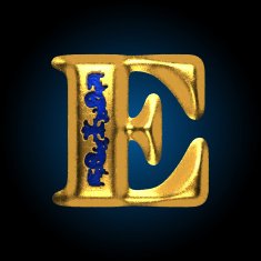 vector golden letter e N2