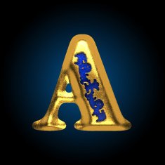 vector golden letter a N3