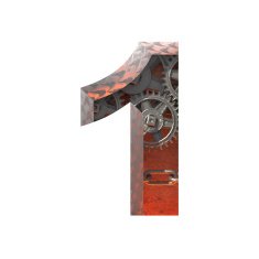 Vector gears cutted figure 1 Paste to any background