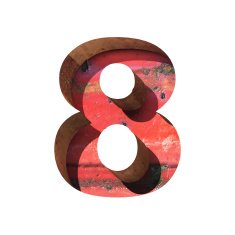 Vector metal cutted figure 8 Paste to any background