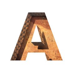 Vector metal cutted figure a Paste to any background N2