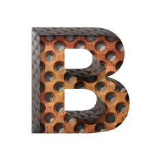 Vector metal cutted figure b Paste to any background N2