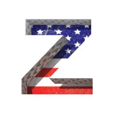 Vector American cutted figure z Paste to any background N2
