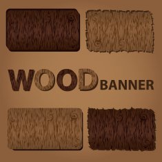 wood texture banners eps10