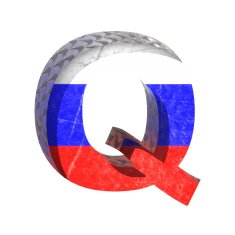 Vector Russian cutted figure q Paste to any background N2