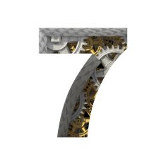 Vector gears cutted figure 7 Paste to any background N2