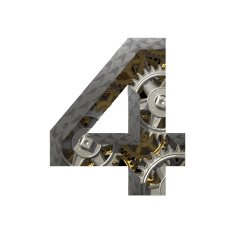 Vector gears cutted figure 4 Paste to any background N2