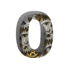 Vector gears cutted figure 0 Paste to any background N2